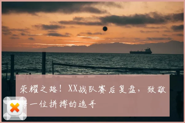 荣耀之路！XX战队赛后复盘，致敬每一位拼搏的选手